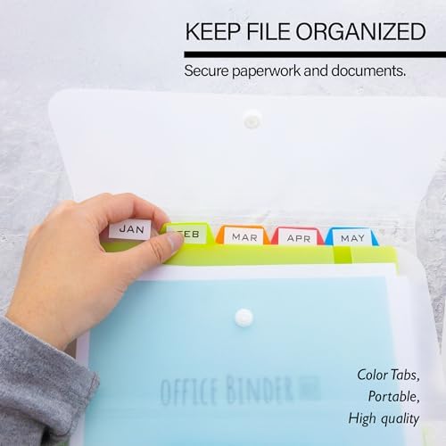 BAZIC Products 5-Pocket Poly Expanding File, Letter Size, 4-Pack - Image 3