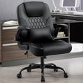 Leather Office Chair Swivel Lumbar Support for Short People Black by NexthroOfficeChair