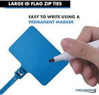 Kable Kontrol Cable Marker Identification Zip Ties 9 Inch 1000 Pcs – Blue - Image 3