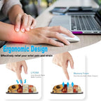 Keyboard Wrist Rest and Mouse Pad Set,31.5x11.8 Inches Desk Mat,Waterproof Non-Slip Ergonomic Wrist Support for Pain Relief,Extended Desk Protector for Office Home,Sunflower Highland Cow - Image 5