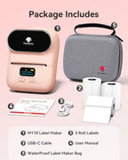 Phomemo M110 Label Maker Machine with 3 Tapes and Bag, 2 Inch Label Printer - Image 5