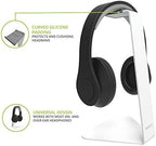 Kanto H1 Universal Headphone Stand - White - Solid Steel Construction - Curved Silicone Resting Surface - Image 2