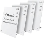 4 Pack Magnetic Board - White Magnet Display Stand by Unknown