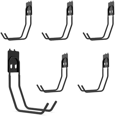 6-Pack Large Heavy Duty Pegboard Hooks - 66 lbs Capacity by XINGNEST