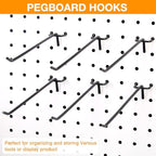 Shimeyao 200 Pcs Peg Board Hooks Stainless Steel Pegs,8 Inch,Black - Image 3