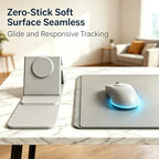 15W Wireless Charging Mouse Pad 31.5"x15.75", Double-Sided Faux Leather - Image 4