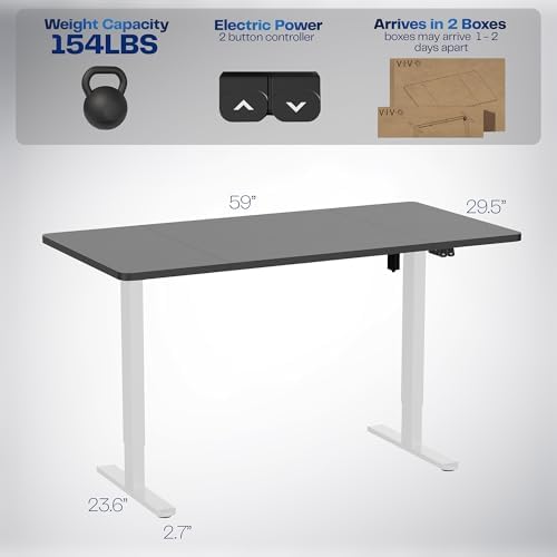 VIVO Black 60 x 30 in Standing Desk, DESK-KIT-0W6B - Image 3
