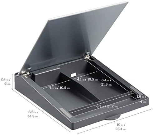 ECR4Kids MessageStor Dry-Erase Glass Board Memo Station, Desk Organization, Waves - Image 3