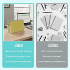 Dunzoom 4 Pack 4x6 Index Card Holder, 2-in-1 Desk & Wall Mounted Acrylic Index Card Display Stand, Includes Screws & Anchors, Clear Notecard Postcard Recipe Organizer for Office, Business, Classroom - Image 5