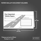 Vehicle Papers Wallets - Car Document Holders - Black (50 Pack) - Image 2