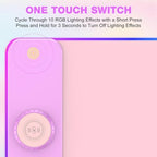 TARKARI 15W Magnetic Wireless Charging RGB Mouse Pad, 800x300mm Pink - Image 4