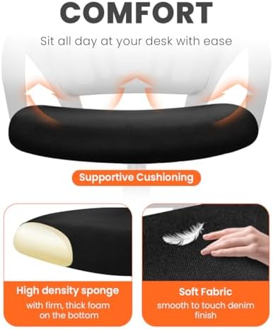 NEO CHAIR Office Computer Ergonomic Mid-Back Mesh Desk Chair, Dark Black - Image 4