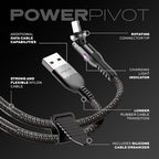 Statik PowerPivot 90° USB-A to iProduct Right Angle Cable, 12W - Image 5