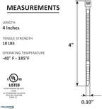 Kable Kontrol Cable Zip Ties, 4 Inch, 40000 Pcs, 18lbs Test, Brown - Image 2