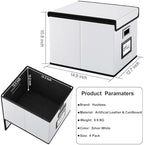 File Organizer Box with Lids, Collapsible File Folder Organizer - Image 5