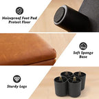 Small Foot Stool Under Desk Foot Stools Ottoman Footstool Foot Stools Small Footstools Foot Stool for Living Room Foot Rest 15" W x 12" D x 9.5" H Faux Leather Brown - Image 7