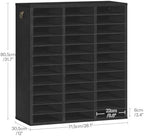 HOOBRO Literature Organizer, 36 Compartments Wooden Mail Organizer, Countertop Literature Sorter with Adjustable Shelves for Home, Office, School, Student Mailbox for Classroom, Black BK123WF01 - Image 3