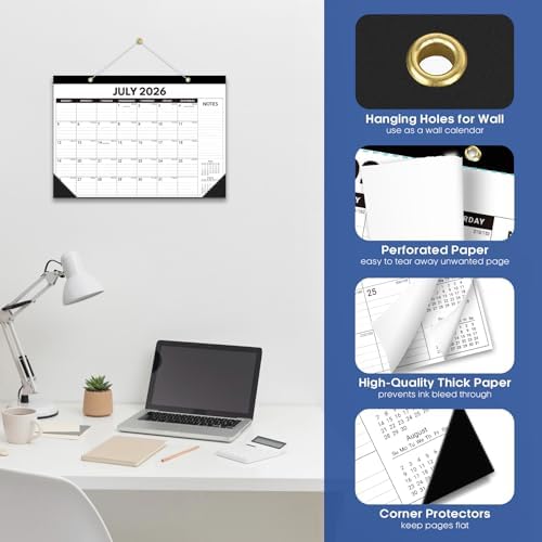 Taja 12 Pack of Desk Calendar 2026-2027, Jul 2026-Dec 2027, 17" x 12" - Image 4