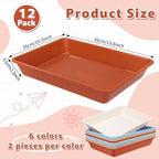 gisgfim 12 Pack Letter Size Stackable Paper Trays for Classroom, Boho - Image 2