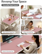 YSAGi Leather Desk Pad Protector, Office Desk Mat, Large Mouse Pad, Non-Slip PU Leather Desk Blotter, Laptop Desk Pad, Waterproof Desk Writing Pad for Office and Home (Pale Mauve,55" x 24") - Image 4