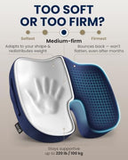 5 STARS UNITED Seat Cushion - Memory Foam Chair Cushion for Tailbone Pain Relief - Ergonomic Support for Coccyx, Sciatica & Butt - Office, Desk & Gaming Chair, Car Seat, Wheelchair, Airplane, Blue - Image 6