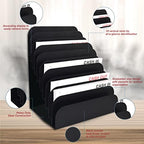 BankSupplies STEELMASTER Steel Cashier Pad Rack 10 Slot Desktop File and Paper Organizer Black Powder-Coated Finish - Image 4