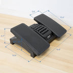 Mount-It! Ergonomic Footrest, Tilt Adjustable Individual Platforms, Height Adjustable Foot Rest with Massage Surface, Under Desk Foot Stool for Office, Leg Support and Improved Posture, Black - Image 6