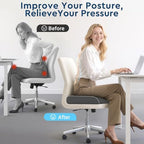 Seat Cushion, Memory Foam Office Chair Cushion, Gray, X-Large - Image 4