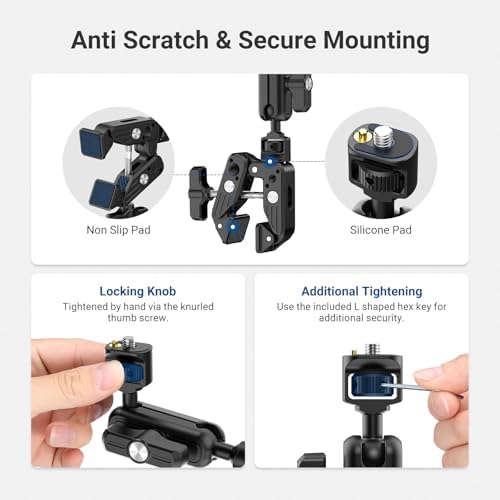 NEEWER Basics Magic Arm with Desk Clamp for Phone Webcam Camera Mic, UA062 - Image 6