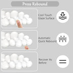 Gel Cloud Keyboard and Mouse Wrist Rest Set Transparent Acrylic Tilt Computer Keyboard Stand with Wrist Rest Ergonomic Silicone Mouse Wrist Pad for Keyboard Riser Holder for Desktop White 60%68% 75% - Image 4
