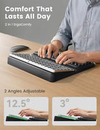 Vaydeer Keyboard Wrist Rest, Keyboard Stand with Wrist Support, Soft Memory Foam Ergonomic Riser for 60%-65% Keyboard Holder Tilt Lift for Carpal Tunnel, Office Gaming Computer Typing Hand Arm Cushion - Image 6
