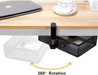Under Desk Drawer, Clamp on Desk Organizer Hanging Desk Storage Under Table - Image 3