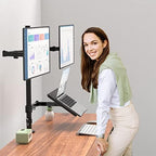 WALI Dual Monitor and Laptop Stand for 17" Notebook and 27" Screens - Image 6