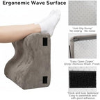 Foot Rest for Under Desk, Ergonomic 3-in-1 Height Adjustable, Non-Slip Base & Washable Cover for Office/Gaming, Gray - Image 6