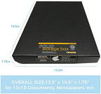 Lineco Clamshell Archival Storage Box, 13.5x19.5x1.75 Inch, Black - Image 2