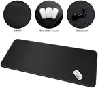 CENNBIE 59" x 27.5" Leather Desk Mat, Large Desk Pad XXL(Black) - Image 2