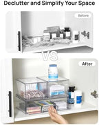 Vtopmart Clear Stackable Storage Drawers Set of 5, Plastic Organizer Bins - Image 5