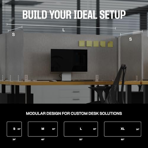 Universal Desk Privacy Panel – Heavy-Duty Desk Divider & Office Partition - Privacy Screen for Workspaces & Cubicles (1-Pack, 48" x 24") - Image 5