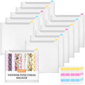 60 Pack Scrapbook Paper Storage 12x12 Paper Organizer with 120PCS Sticky Index Tabs for Holding Scrapbooking, Vinyl Sheets, Cardstock and Photos by Sxaffayc