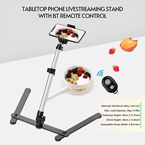 Yctze Photography Copy Stand for Smartphones with Adjustable Holder & Remote Control, Livestreaming Monopod Kit, Load 2kg - Image 3