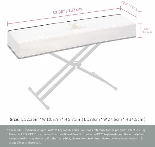 Piano Keyboard Dust Cover with Music Stand Opening of Zipper Design, Dust Proof Cover Compatible for Yamaha P225 P223 P145 P143 88 Keys Digital Piano Keyboards Electronic Keyboards - Image 3