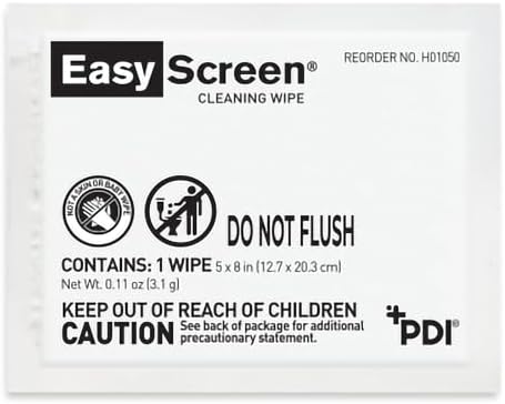 PDI Easy Screen Surface Cleaner Individual Packet Alcohol Scent 500 Ct H01050 by PDI
