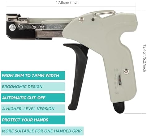 Metal Zip Ties Cutter Stainless Steel Cable Tie Gun can adjust tightness One hand type for Self-Locking Stainless Steel Cable Ties Heavy Duty Tensioning Cutting Tool - Image 6