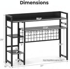 POWERSTONE Desktop Bookshelf for Monitors up to 32", Black - Image 2