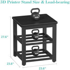 Heavy Duty 3D Printer Stand with Filament Storage 23.6"×23.6" - Image 6