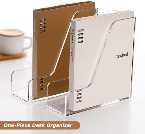 SANRUI Acrylic Desk Organizer, 3-lot Vertical File Organizer, 2-Pack Clear - Image 5