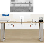 Zilink Under Desk Management Tray Desk Cable Organizer 40 inch, White - Image 6
