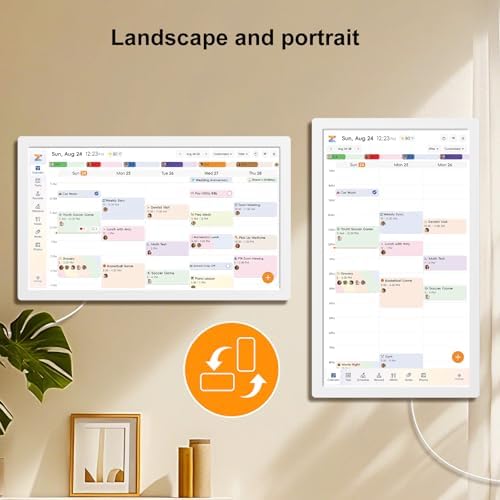 32 Inch Smart Digital Wall Calendar for Family, White - Image 6