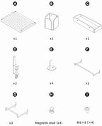 ENHANCE Metal Pegboard Desk Organizer (18 x 14 in) Clamp On Desk Peg Board with 14 Attachments, Pegboard Shelf and Pegboard Hooks, Desktop Organizer for Home Office, Crafts, or Gaming Setups - Image 4