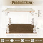 MAONAME Wood Display Risers Distressed, Wash White Wooden Pedestal Stand - Image 2